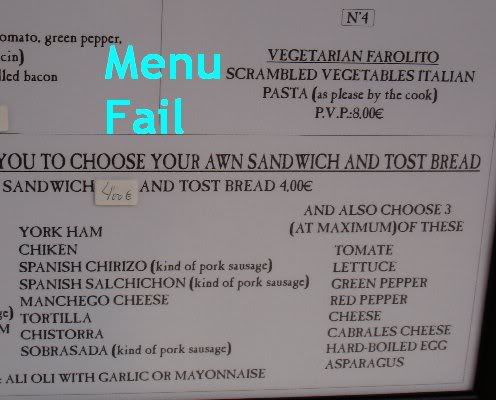 Menu Fail