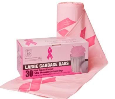 Pink Ribbon Trash Bags