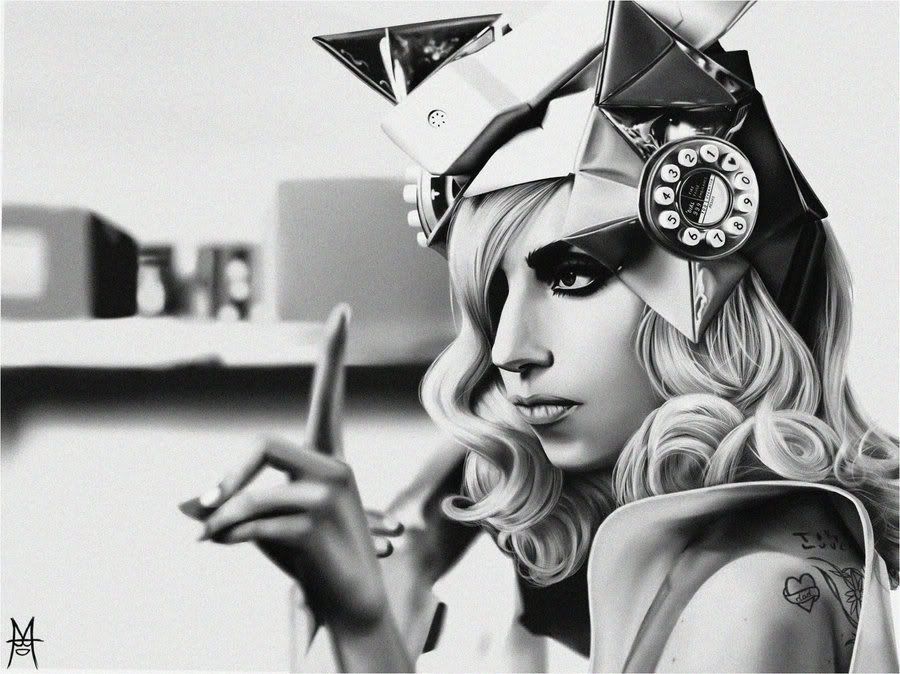 Lady Gaga Drawing Telephone. 68%. Telephone
