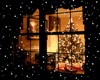 old fashioned christmas tree with angels photo: christmas tree through window christmastreethroughwindow.gif