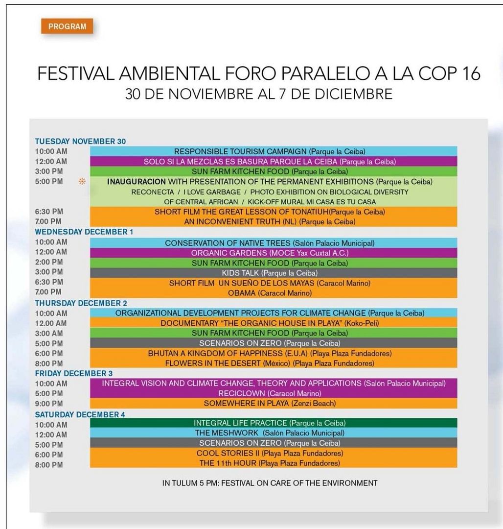 COP16 Events in Playa del Carmen COP16 Events in Playa del Carmen