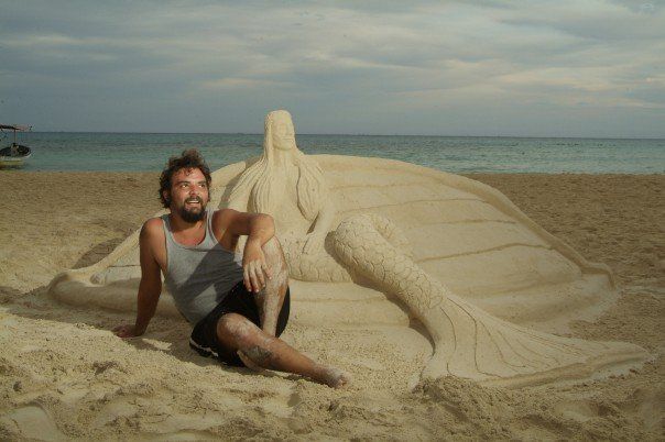 Jose Gonzalez Sand Sculpture Artist Playa del Carmen