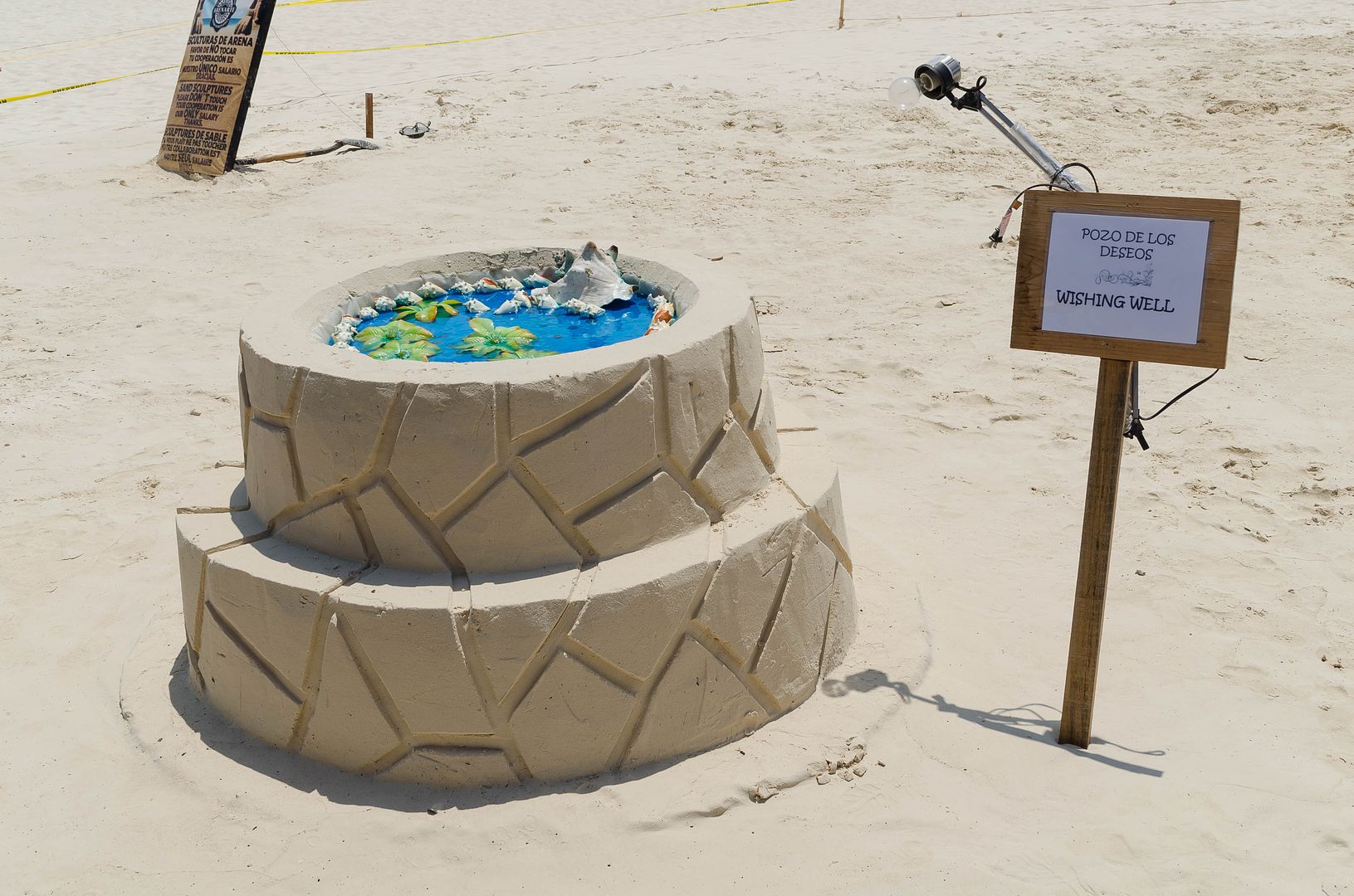 Wishing Well Sand Sculpture Playa del Carmen