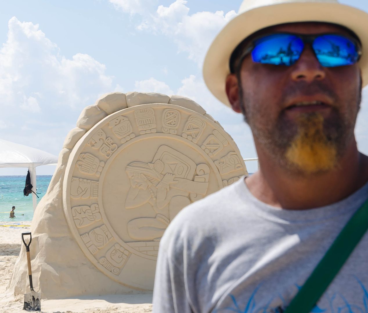 Jose Gonzalez Sand Sculpture Artist Playa del Carmen