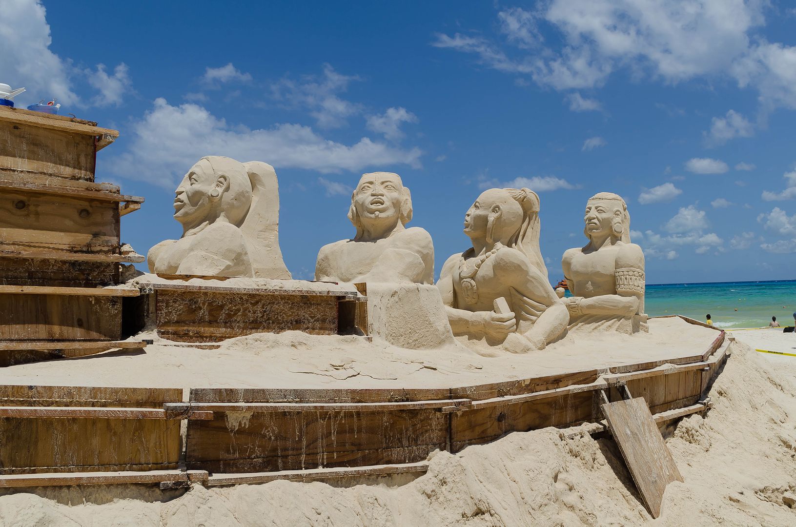 Traviesa Sagrada Sand Sculpture Playa del Carmen