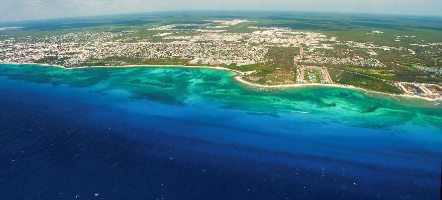 Riviera Maya aerial view