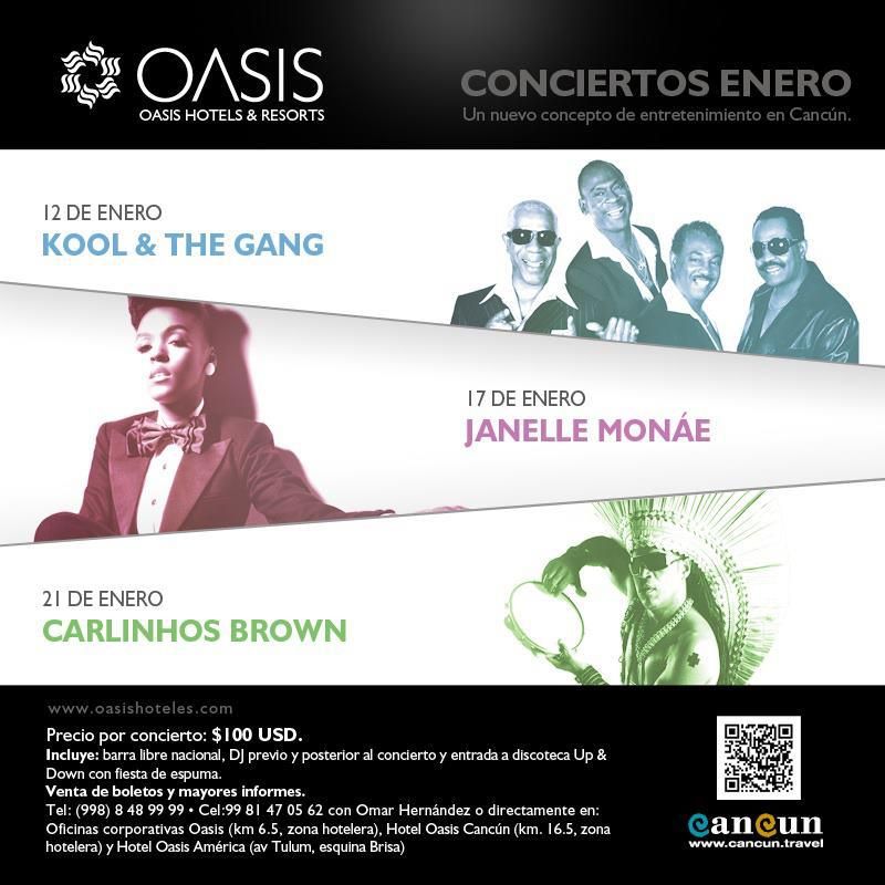 Concerts at Oasis Cancun January 2012