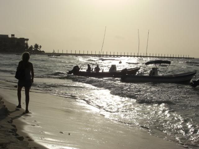 Morning on the beach in Playa del Carmen