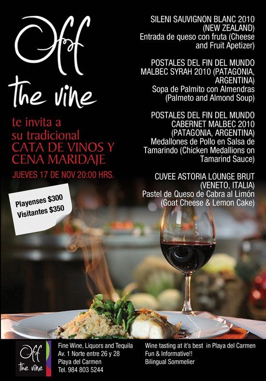 Wine Dinner at Off the Vine Wine Dinner at Off the Vine