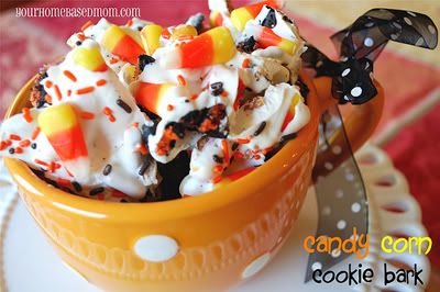 Candy Corn Cookie Bark Halloween Recipe