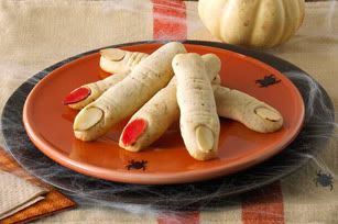 Frightening Witch's Finger Cookies Halloween Recipe