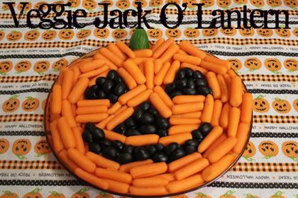 Veg­gie Jack O’ Lantern Halloween Recipe