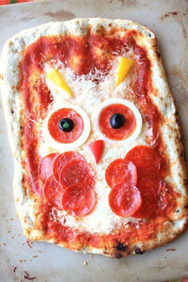 Owl Pizza Halloween Recipe