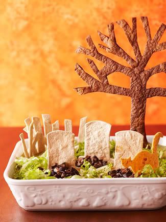 Tombstone Taco Dip Halloween Recipe