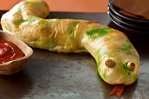 Snake-Bite Calzone Halloween Recipe