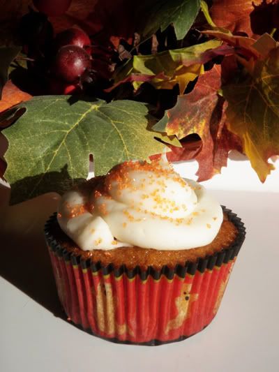 Pumpkin Cupcakes with Cream Cheese Frosting  Halloween Recipe