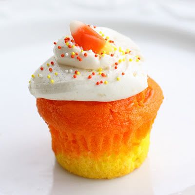 Candy Corn Cupcakes Halloween Sweets Recipe