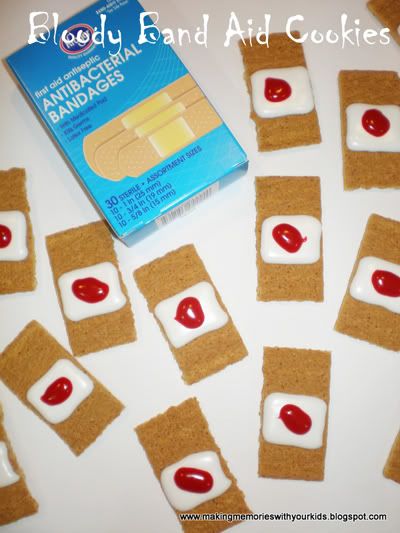 Bloody Band Aid Cookies Halloween Sweets Recipe