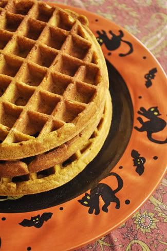 Pumpkin Waffles Halloween Recipe