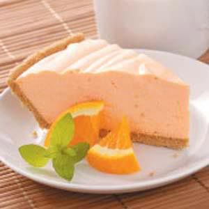 Velvety Orange Gelatin Pie Halloween Recipe