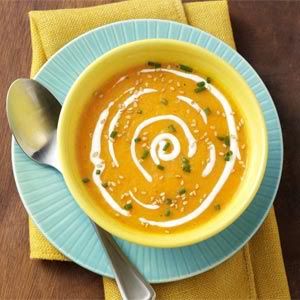 Pretty Autumn Soup Halloween Recipe