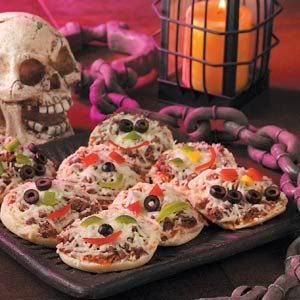 Monster Mini Pizzas Halloween Recipe
