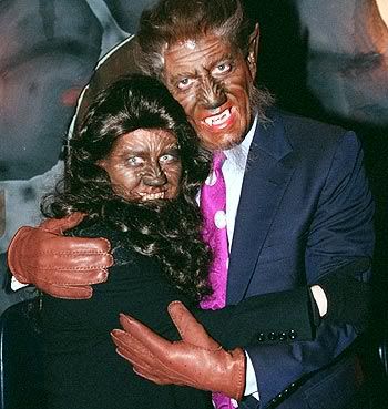 Al Gore and Tipper as Werewolves on Halloween