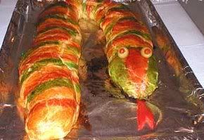 Slithering Snake Pizza Halloween Finger Food Recipe