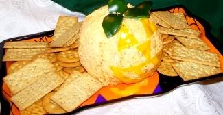 Cute Cheese o' Lantern Halloween Spread Recipe