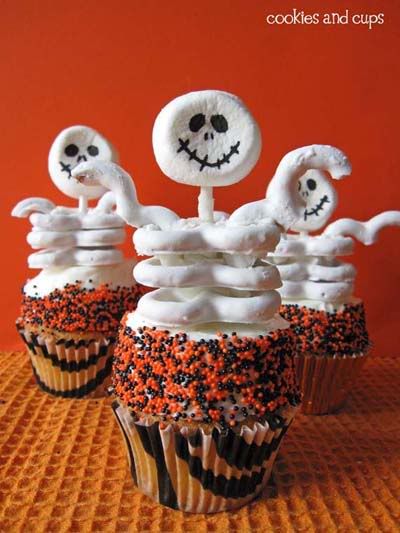 Skeleton Cupcakes Halloween Recipe