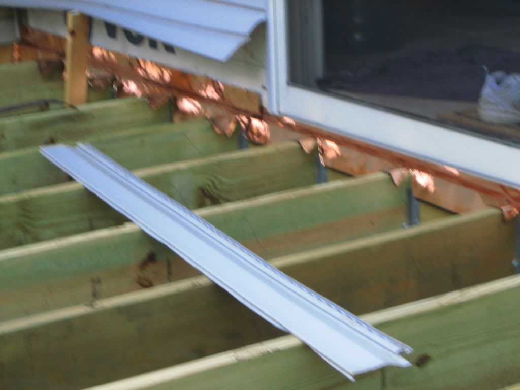 Treated Deck Framing With Copper Flashing Photo by theporchguy