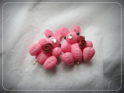 clay bunnies charms