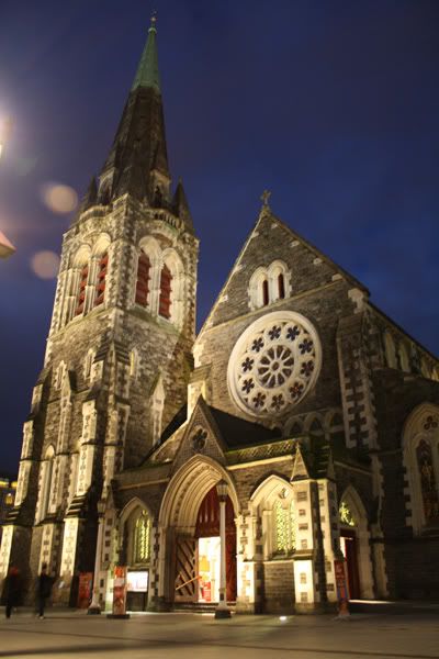 Christchurch Cathedral at night