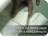 How to cut baking paper for a round baking tin