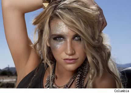 The pop singer Kesha has her left nostril pierced. She usually wears a ring 