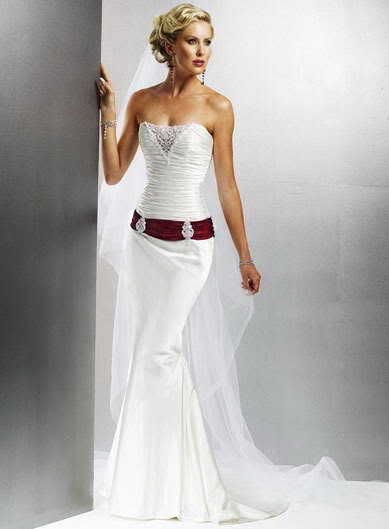 vneck strapless wedding dress