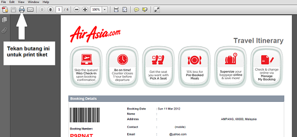 Tiket Airasia Hilang