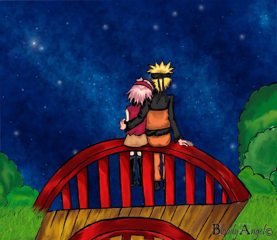 Narusaku under the stars