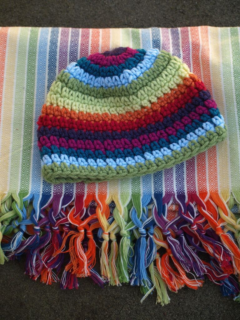 Avalon Rainbow Crochet Hat Avalon Rainbow Crochet Hat