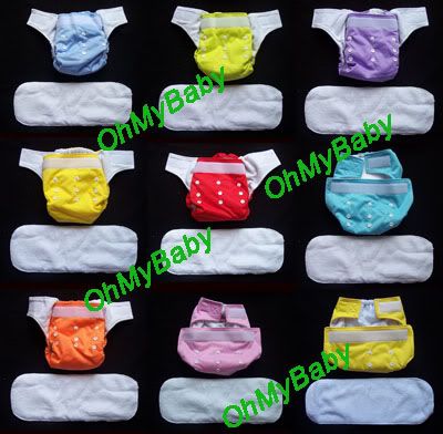Reusable Cloth Diapers on 22 Cloth Diapers Insert Velcro Organic     22 Covers Aio   Ebay