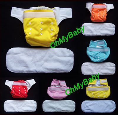 Baby Washable Diapers on 100 Cloth Diapers Cover Insert Velcro Organic Prefold   Ebay
