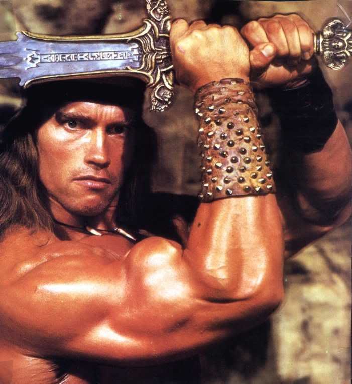 Arnold Schwarzenegger was Conan in a 1982 movie.:)