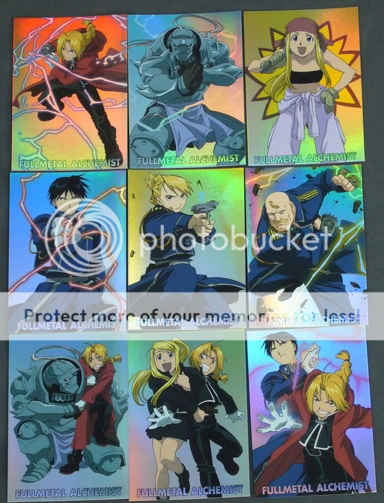 fullmetal alchemist trading cards bandai cardass mas ters part 1