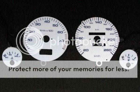 AUDI 80,90 B3 B4 86 95 plasma glow gauges 20 260 KMH  