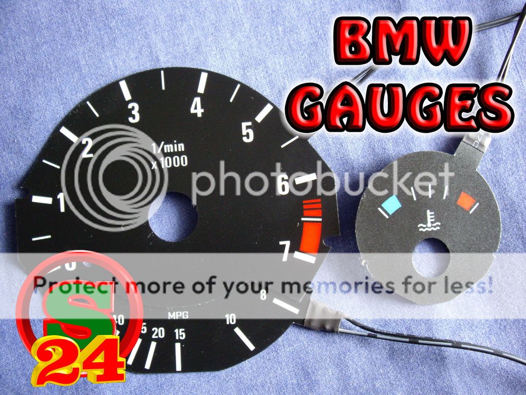 BMW E32 E34 US Plasma Glow Cluster Speedo Dashboard Gauges Dials 160 MPH BB